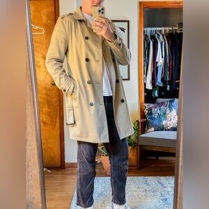 Topman Cream Trench Coat